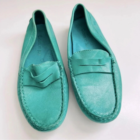 NWOT Rare Teal Chocolat Blu Suede Leather Driving Penny...